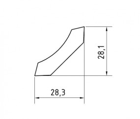 Sockelleiste Kiefer roh 30 x 30 mm