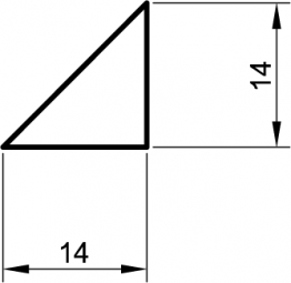 Dreikantleiste massiv Nadelholz roh 14mm