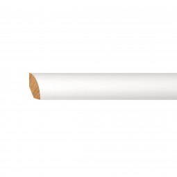 Viertelstab massiv weiß lackiert 18mm