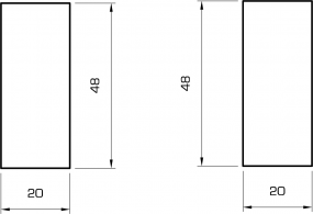 Rechteckleiste massiv Buche roh 20x48mm