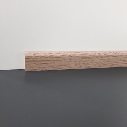 50m-Bund Sockelleiste massiv Eiche geraüchert + 2x weiß geölt 28mm