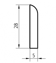50m-Bund Sockelleiste massiv Eiche geraüchert + 2x weiß geölt 28mm