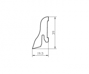 Sockelleiste MDF Kirsche 40mm geschwungen