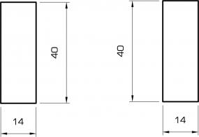 Rechteckleiste massiv Eiche roh 14x40mm