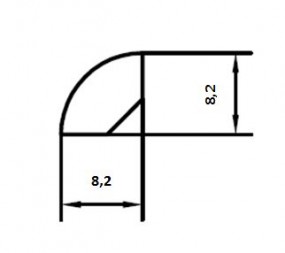 Viertelstab massiv Kiefer roh 8mm