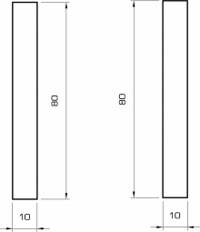 Rechteckleiste massiv Kiefer roh 10x80mm