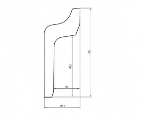Rohrverkleidung massiv Ayous weiß lackiert 100mm
