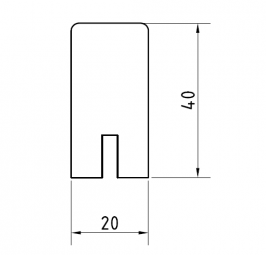 Sockelleiste massiv Eiche carbonschwarz lackiert 40mm