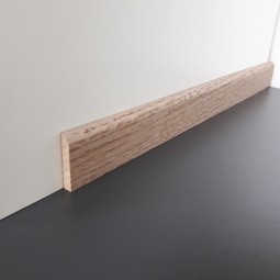 50m-Bund Sockelleiste massiv Eiche geraüchert + 2x weiß geölt 28mm