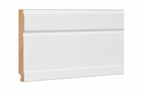 Sockelleiste massiv weiß lackiert 160 mm profiliert