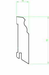 Sockelleiste MDF weiß 70mm profiliert