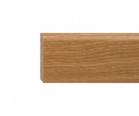 Sockelleiste massiv Eiche lackiert 80mm gerundet