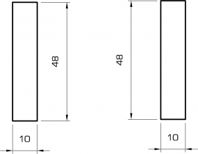 Rechteckleiste massiv Buche roh 10x48mm