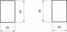 Rechteckleiste massiv Kiefer roh 20x30mm