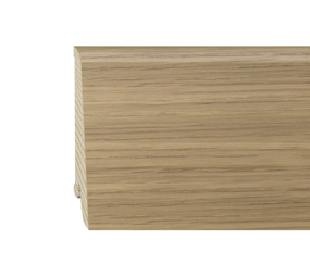 Furniersockelleiste Eiche lackiert 80 konisch