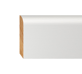 Sockelleiste massiv weiß lackiert 60mm gerundet